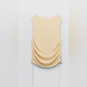 Zara stripe gathered top